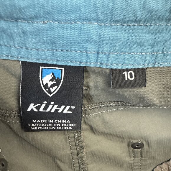 Kuhl Cargo Capri Pants Women’s Size 10 Grey Hiking‎ Stretch Floral Embroidery - Picture 13 of 16